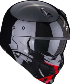 Motorradhelm Jet Scorpion COVERT-X TANKER Schwarz Rot -Outlet SCORPION Store motorradhelm jet scorpion covert x tanker schwarz rot 138893