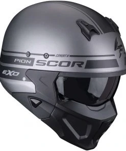 Motorradhelm Jet Scorpion COVERT-X TUSSLE Matt Silber Schwarz -Outlet SCORPION Store motorradhelm jet scorpion covert x tussle matt silber schwarz 138904