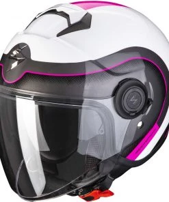 Motorradhelm Jet Scorpion EXO-CITY ROLL White Pearl Pink
