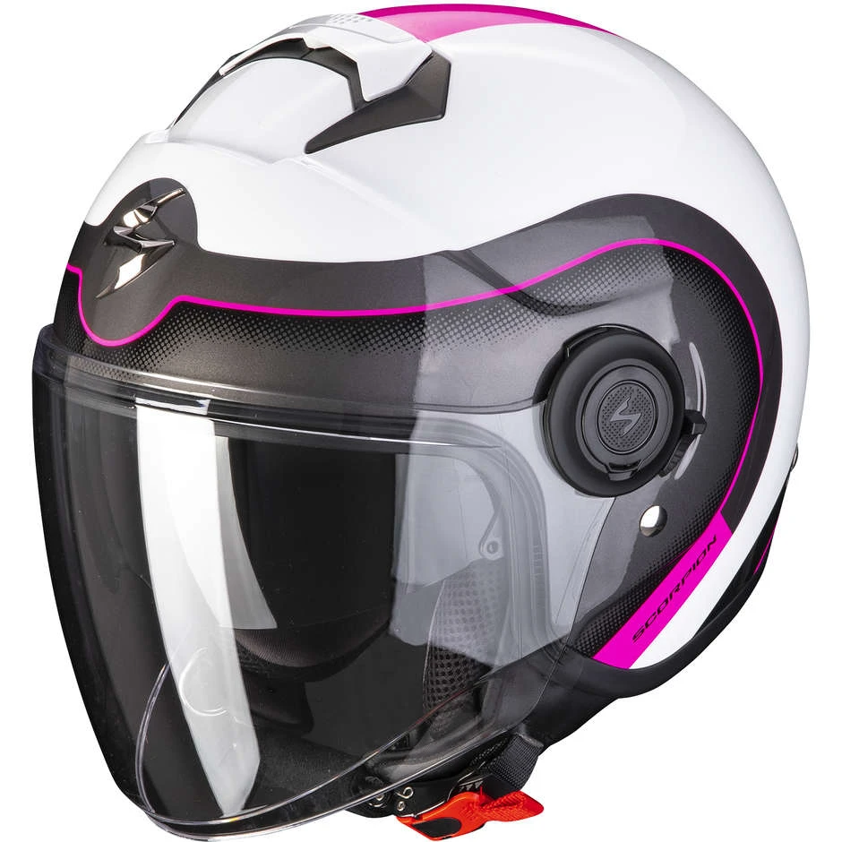 Motorradhelm Jet Scorpion EXO-CITY ROLL White Pearl Pink 1 Motorradhelm Jet Scorpion EXO-CITY ROLL White Pearl Pink