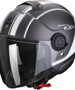 Motorradhelm Jet Scorpion EXO-CITY SCOOT Matt Silber Weiß
