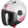Motorradhelm Jet Scorpion EXO-CITY Strada White Coral Green