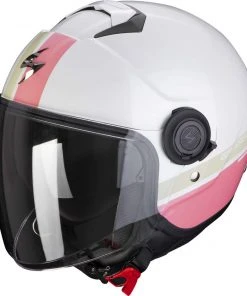 Motorradhelm Jet Scorpion EXO-CITY Strada White Coral Green