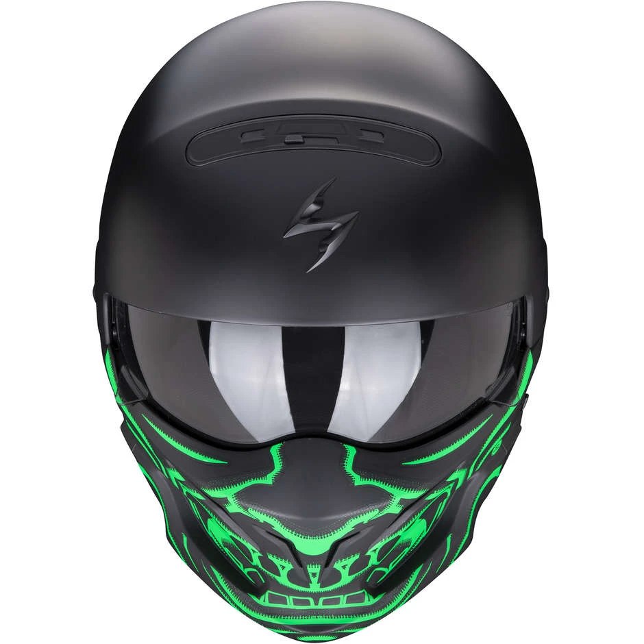 Motorradhelm Jet Scorpion EXO-COMBAT EVO SAMURAI Matt Schwarz Grün 2 Motorradhelm Jet Scorpion EXO-COMBAT EVO SAMURAI Matt Schwarz Grün – Bild 2