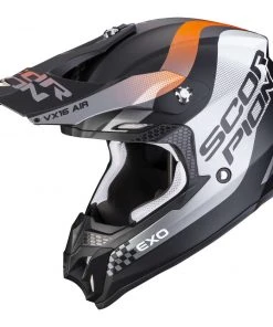 Motorradhelm Scorpion VX-16 AIR Soul Matt Schwarz Orange