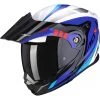 Scorpion ADX-1 FAR Adventure Motorradhelm Weiß Blau Rot