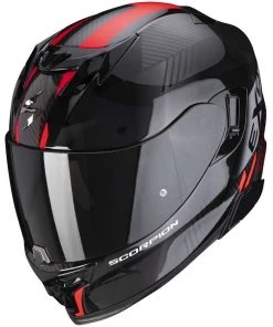 Scorpion EXO-520 AIR LATEN Integrierter Motorradhelm Schwarz Rot