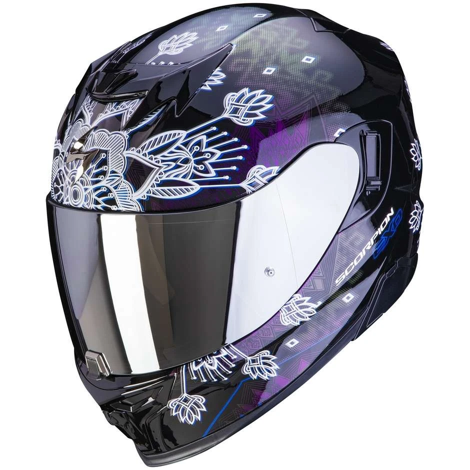 Scorpion EXO-520 AIR TINA Integrierter Motorradhelm Schwarzes Chamäleon 1 Scorpion EXO-520 AIR TINA Integrierter Motorradhelm Schwarzes Chamäleon