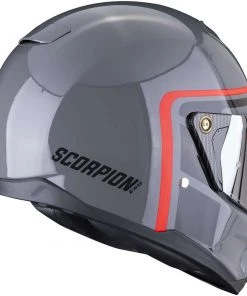 Scorpion EXO-HX1 NOSTALGIA Integral Motorradhelm Grau Zement Schwarz Rot -Outlet SCORPION Store scorpion exo hx1 nostalgia integral motorradhelm grau zement schwarz rot 139007