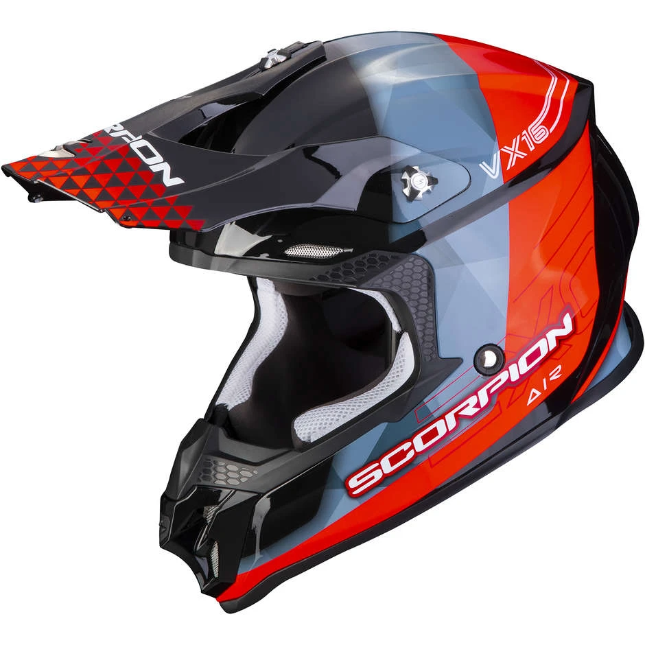 Scorpion VX-16 AIR GEM Schwarz Rot Motorradhelm 1 Scorpion VX-16 AIR GEM Schwarz Rot Motorradhelm