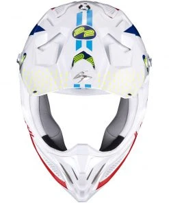 Scorpion VX-22 AIR ARES Motorradhelm Weiß Blau Rot -Outlet SCORPION Store scorpion vx 22 air ares motorradhelm weiss blau rot 138951