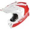 Scorpion VX-22 AIR ARES Motorradhelm Weiß Rot Fluo